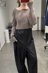 BASERANGE Macaulay Sweater Merino Wool France BAS-KMAL-BM-WI22-0 Mixed Rock Brown KMAL-BM-WI22